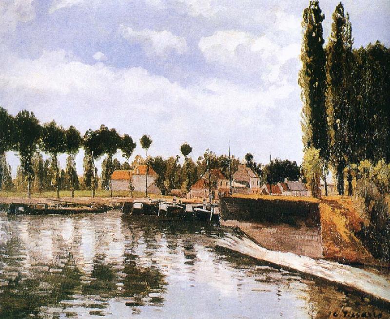 Camille Pissarro Pang plans Schwarz lake oil painting image